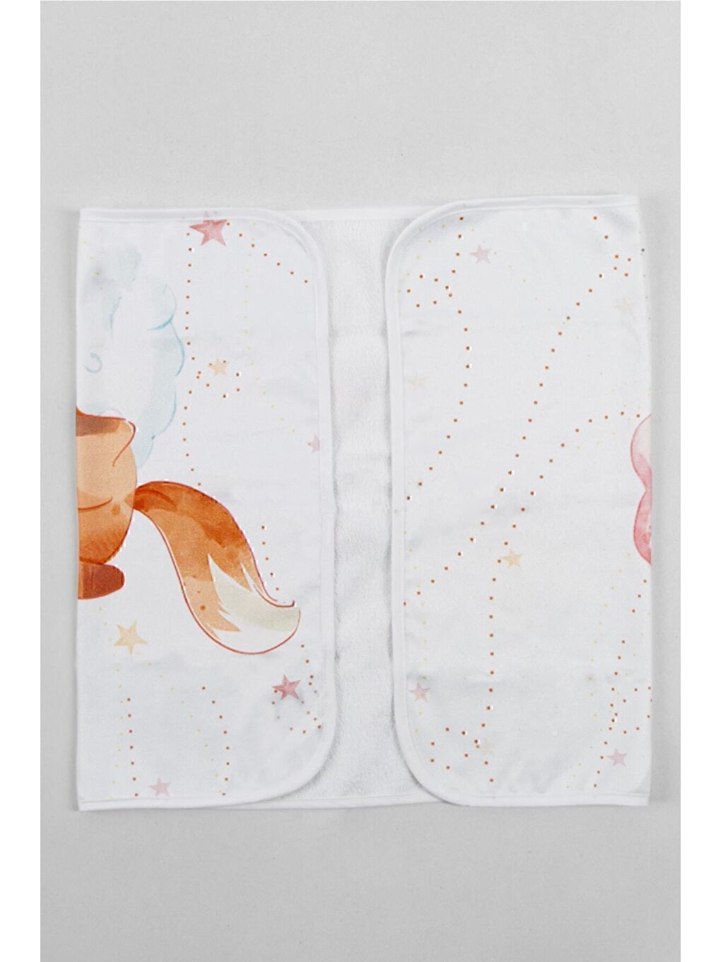 Beyaz Mutlu Tilki Havlu 50x90-3