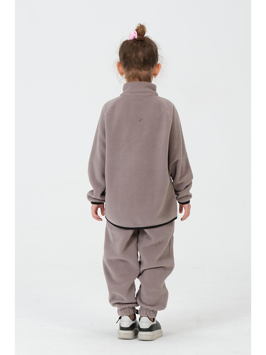 Gri Kız Çocuk Polar Kumaş Alt Üst Takım-6