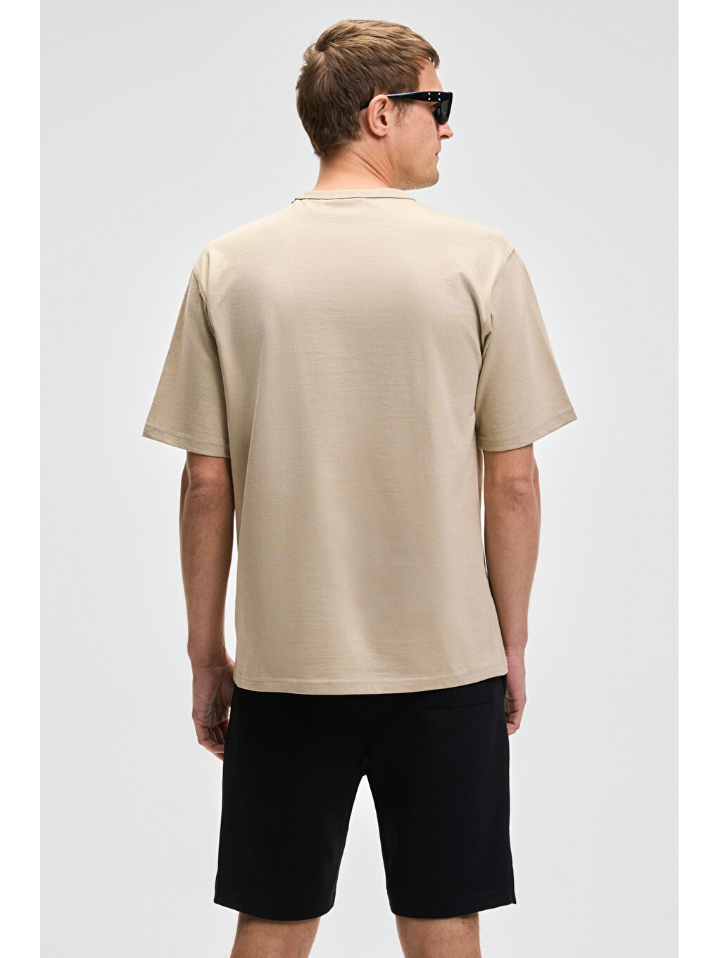 Catwalk Erkek %100 Pamuk Regular Fit Bej T-shirt-5