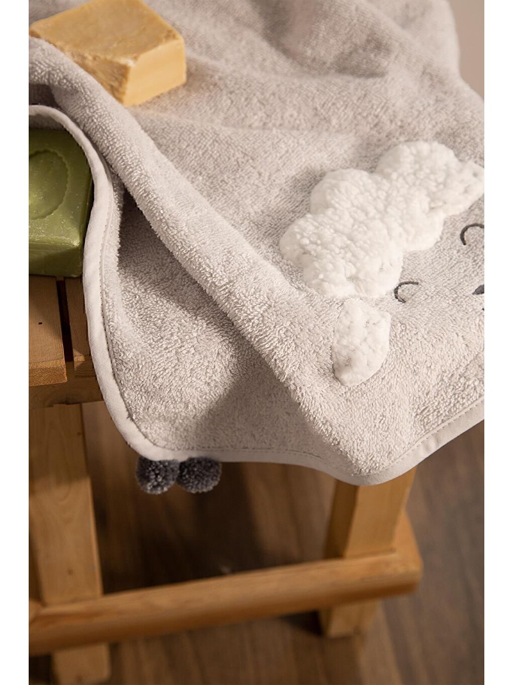 Gri Wooly Havlu 50x75-3