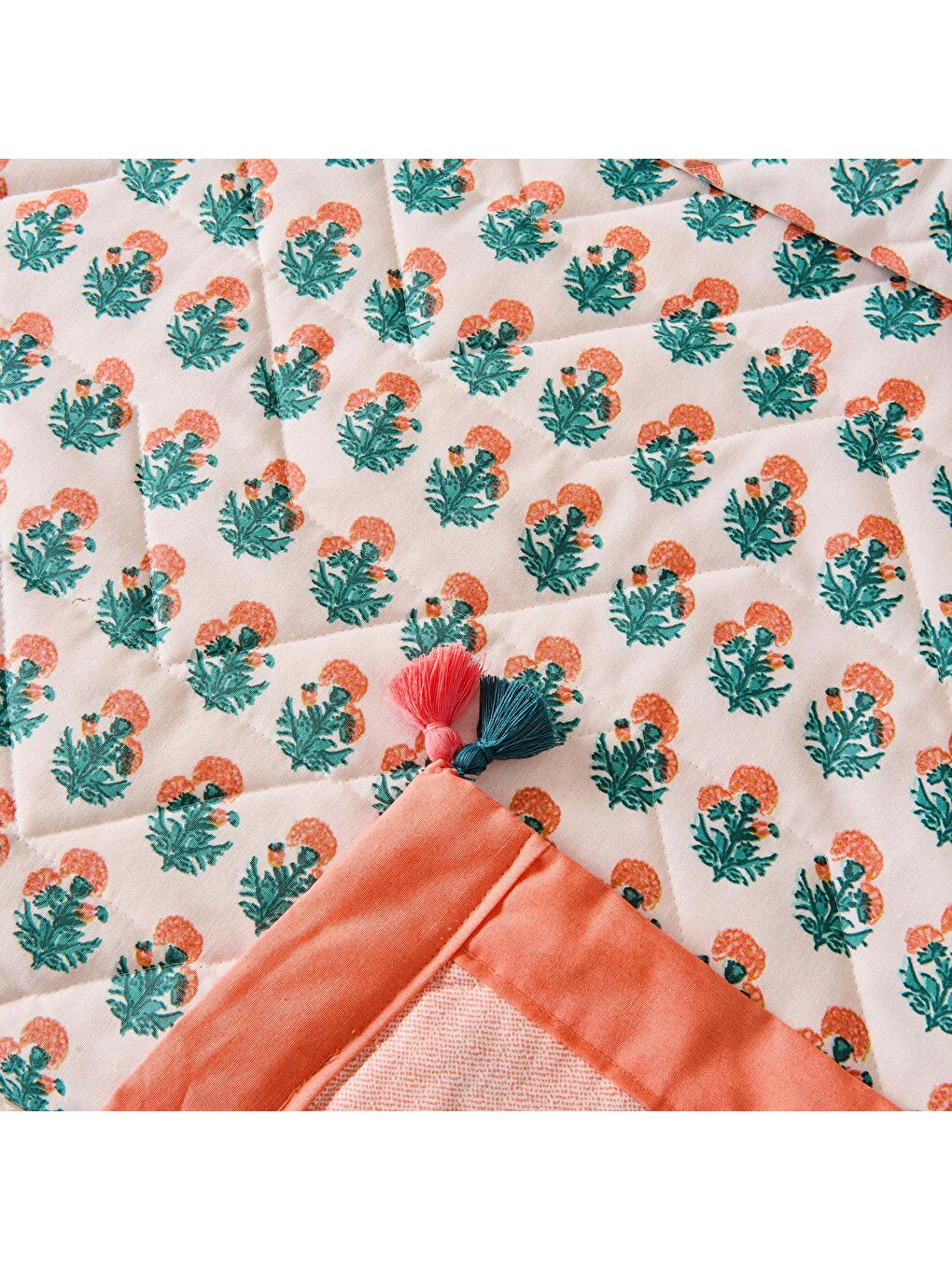 Pembe Soft Franky Çift Kişilik Yatak Örtüsü Seti - Ekru / Renkli-1