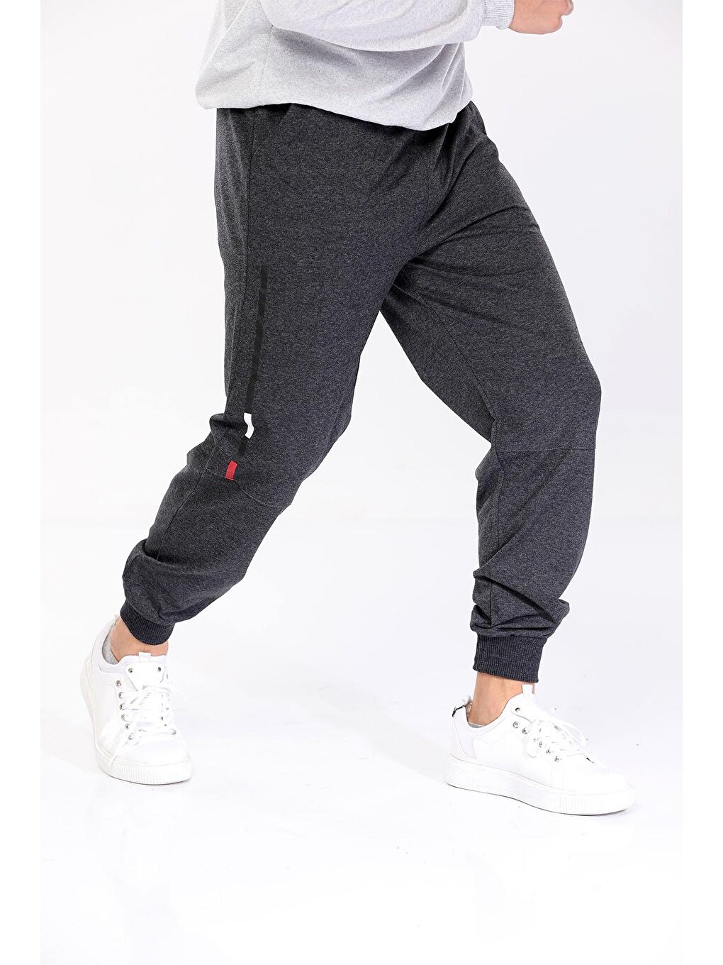 Antrasit Ribanalı Erkek Eşofman Altı