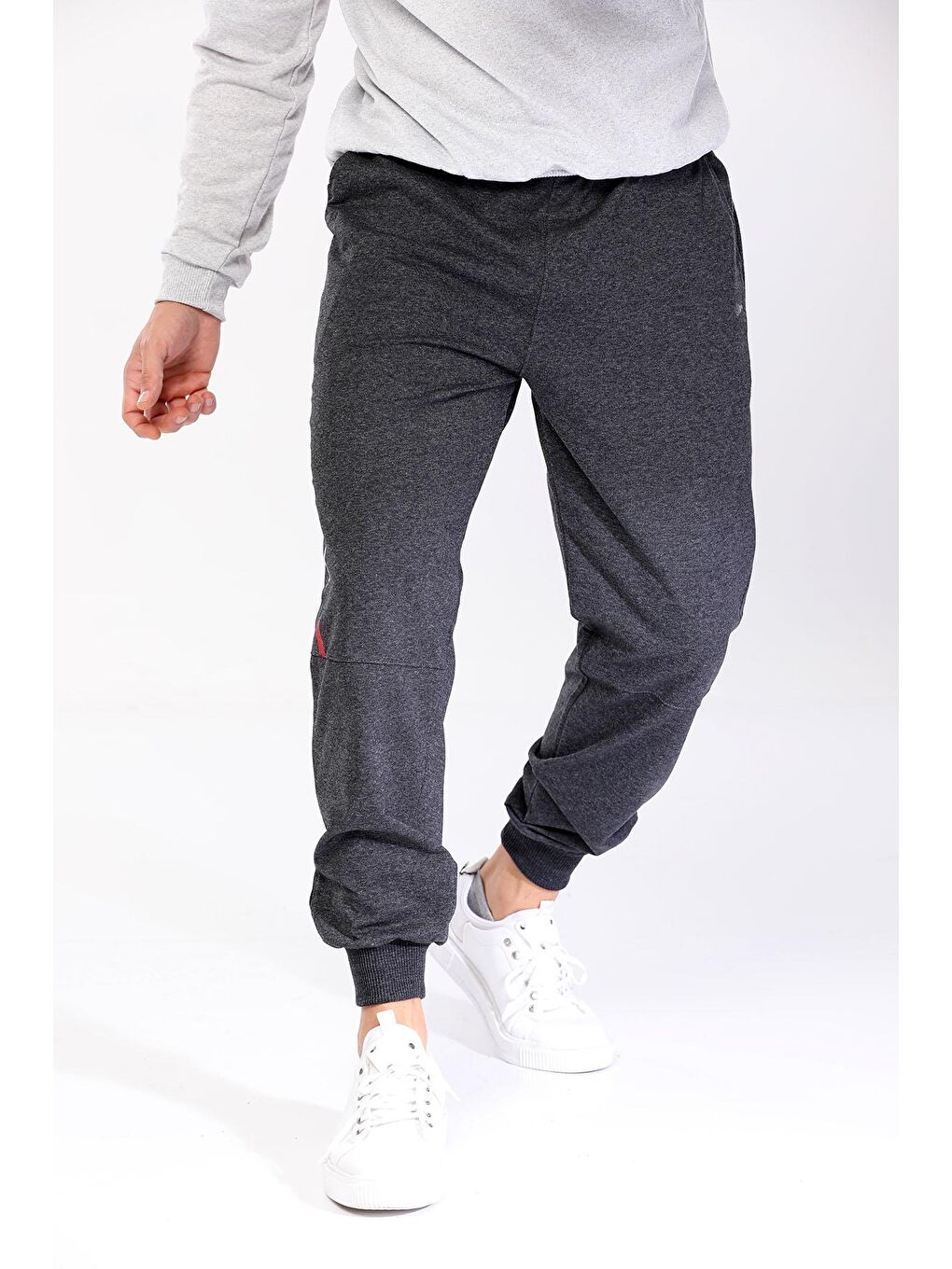 Antrasit Ribanalı Erkek Eşofman Altı-1