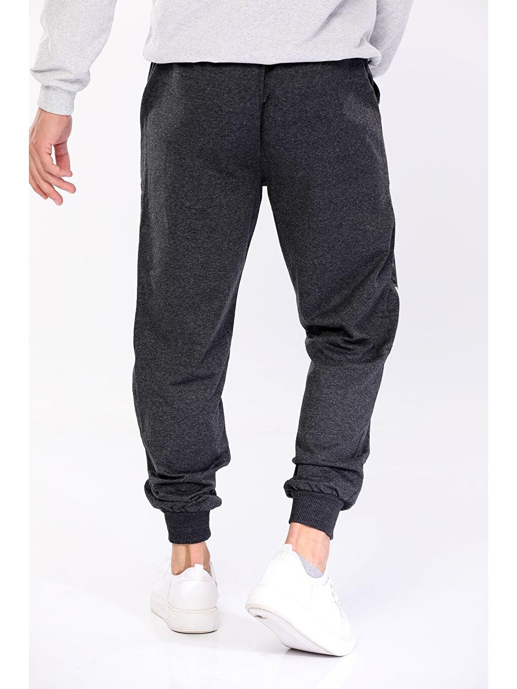 Antrasit Ribanalı Erkek Eşofman Altı-3