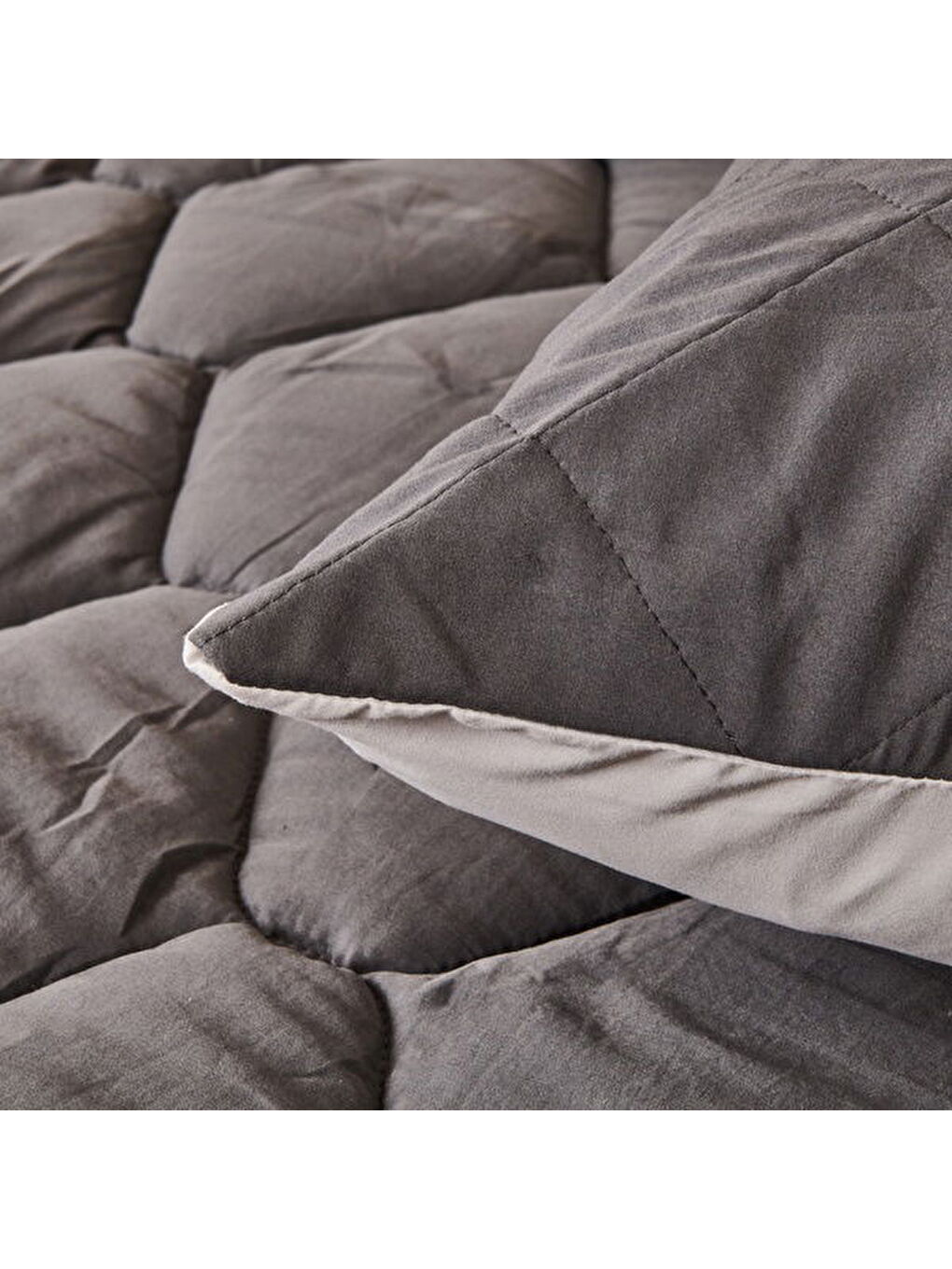 Soft Konfor Tek Kişilik Uyku Seti - Antrasit / Gri-1