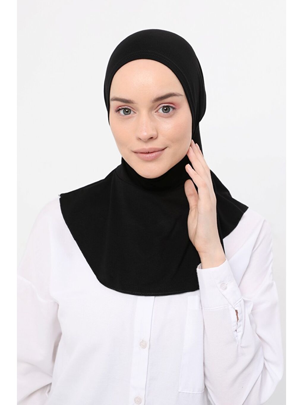 Altobeh Siyah Kadın Tesettür Pratik Boyunluklu Hijab - Sporcu Bone