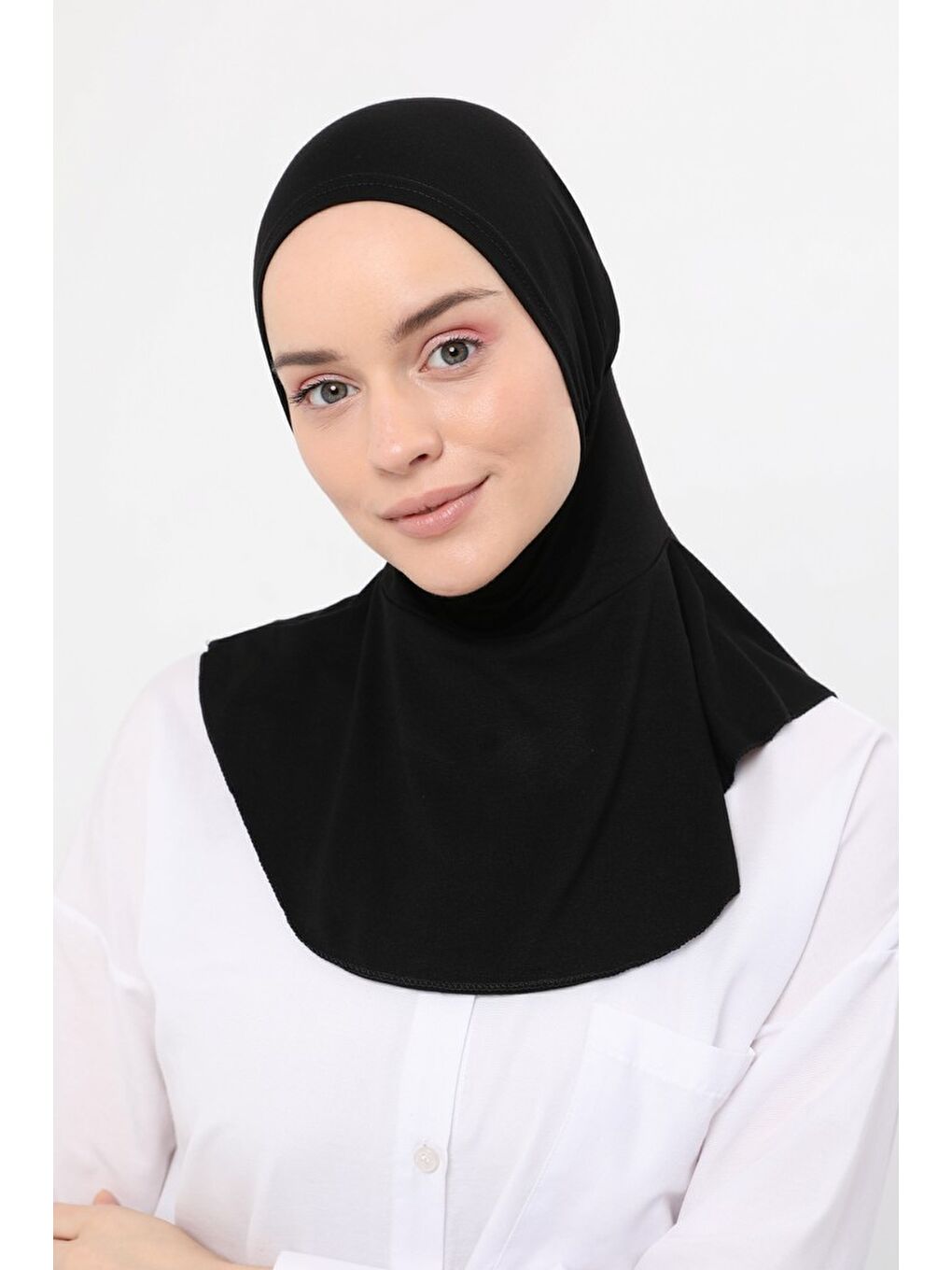 Altobeh Siyah Kadın Tesettür Pratik Boyunluklu Hijab - Sporcu Bone - 1