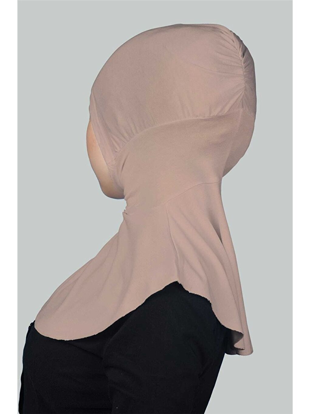 Pembe Kadın Tesettür Pratik Boyunluklu Hijab - Sporcu Bone-3