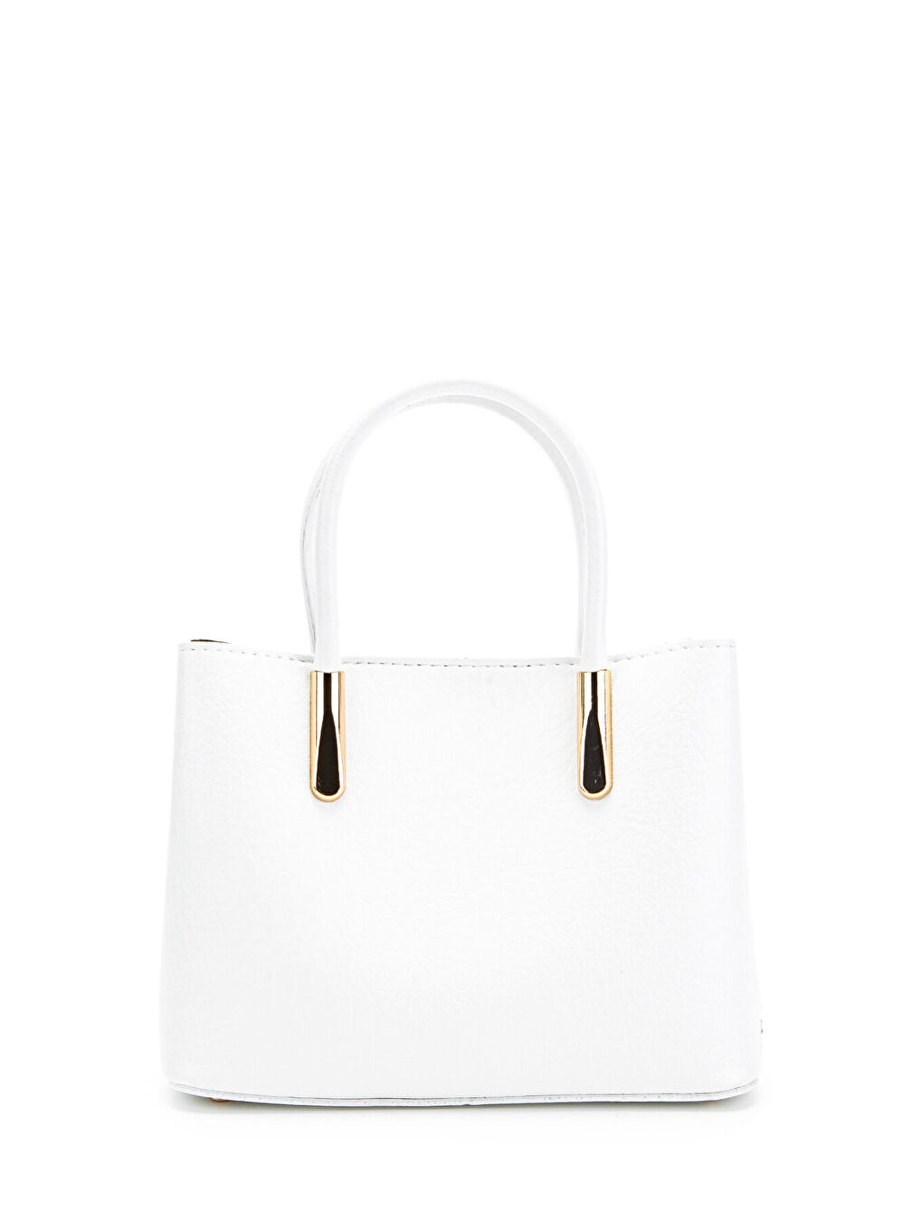 Sarı Gold Detaylı Gloria El Ve Omuz Kadın Çanta Beyaz