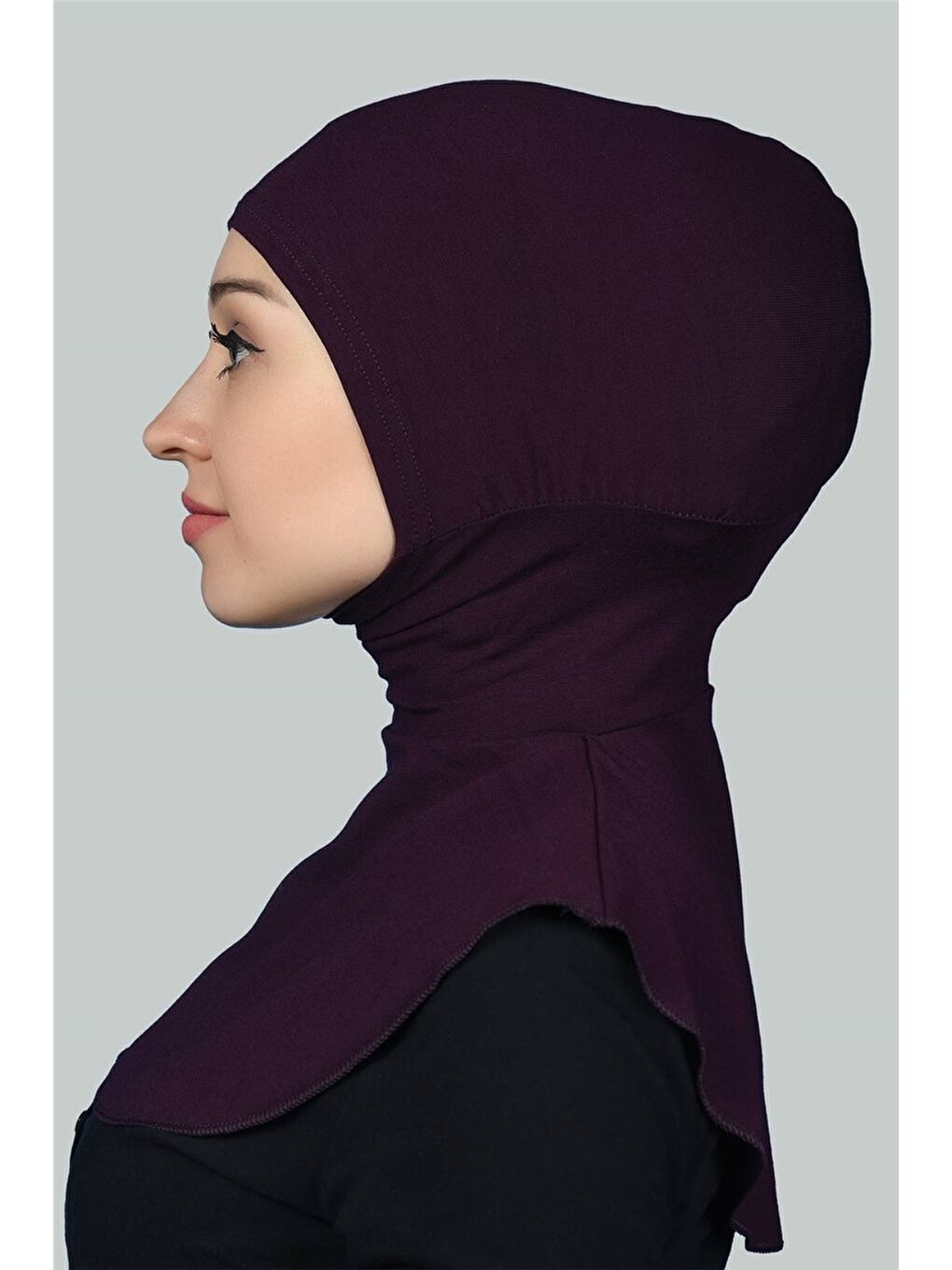 Mürdüm Kadın Tesettür Pratik Boyunluklu Hijab - Sporcu Bone-2