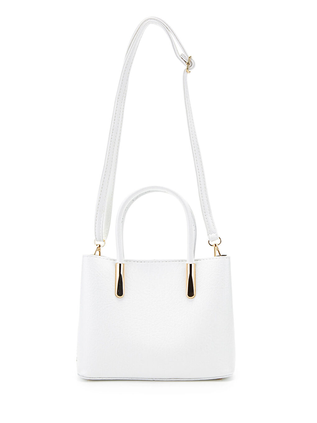 Sarı Gold Detaylı Gloria El Ve Omuz Kadın Çanta Beyaz-3