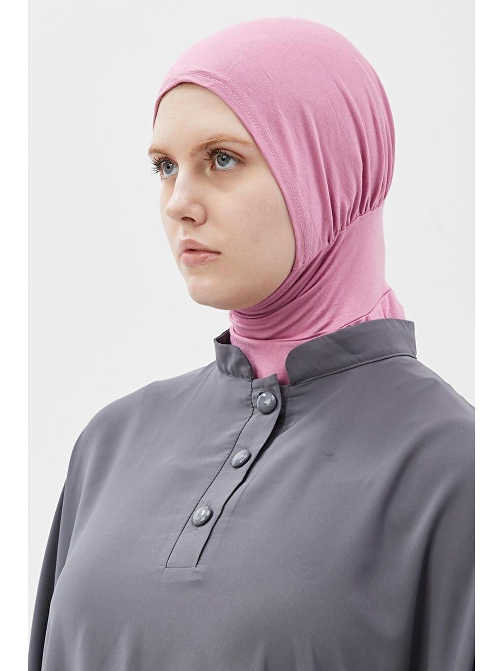 Altobeh Pembe Kadın Tesettür Pratik Boyunluklu Hijab - Sporcu Bone - 2
