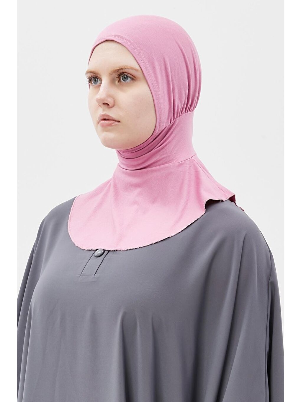 Altobeh Pembe Kadın Tesettür Pratik Boyunluklu Hijab - Sporcu Bone - 3