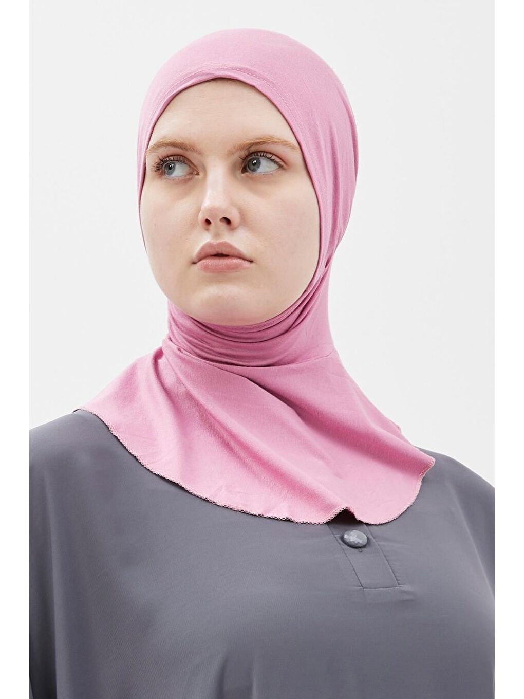Altobeh Pembe Kadın Tesettür Pratik Boyunluklu Hijab - Sporcu Bone - 4