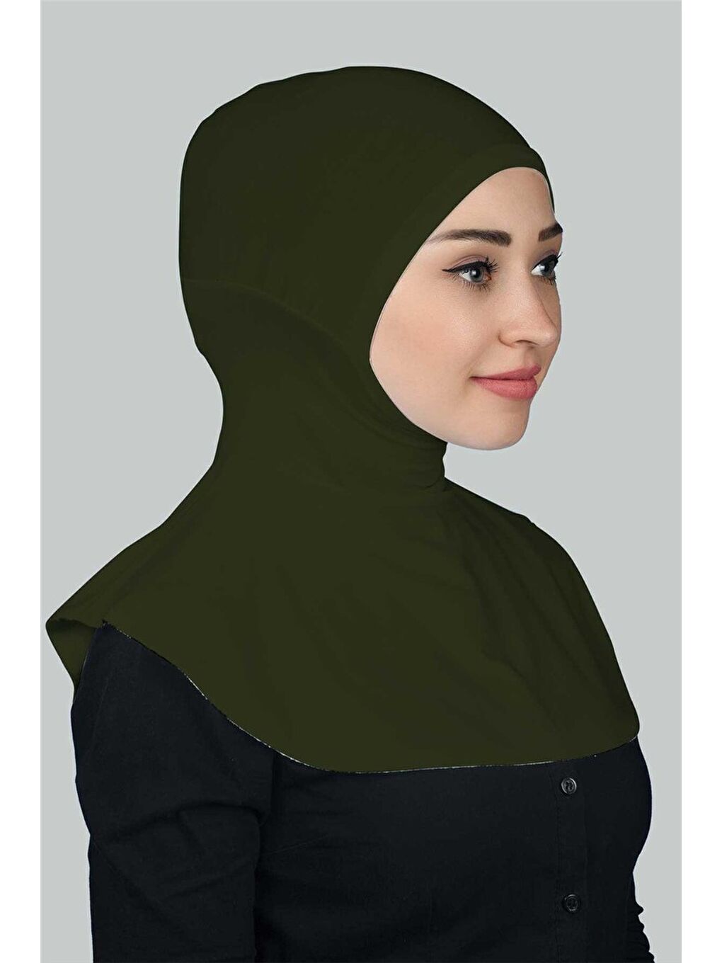Altobeh Haki Kadın Tesettür Pratik Boyunluklu Hijab - Sporcu Bone - 1
