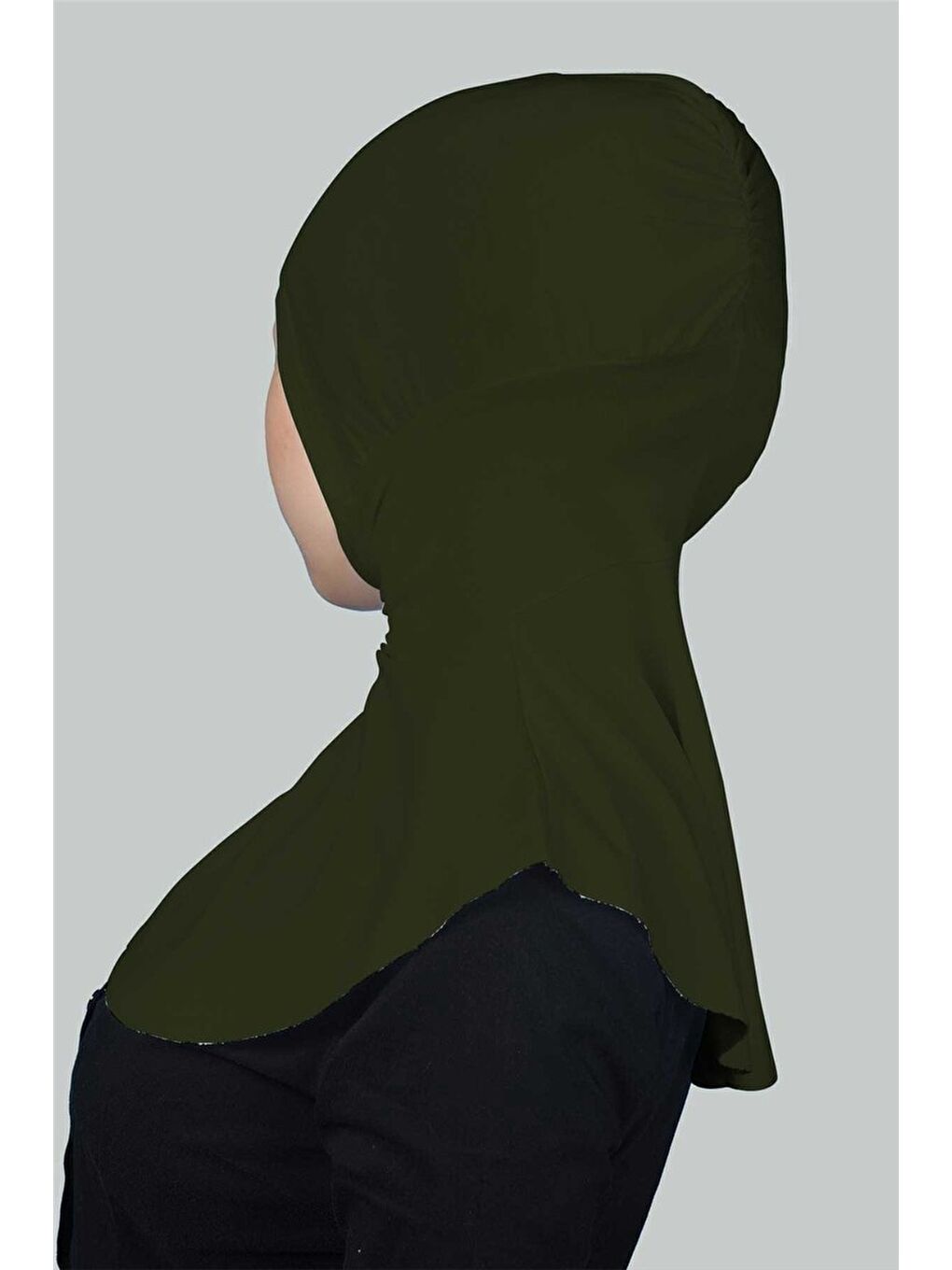 Altobeh Haki Kadın Tesettür Pratik Boyunluklu Hijab - Sporcu Bone - 2