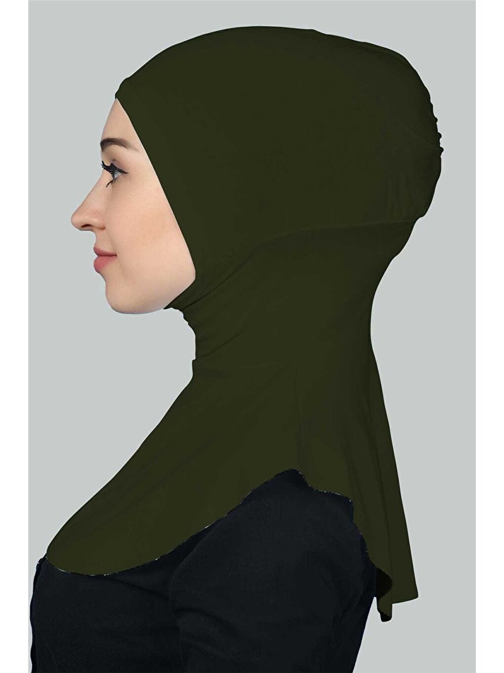 Altobeh Haki Kadın Tesettür Pratik Boyunluklu Hijab - Sporcu Bone - 3