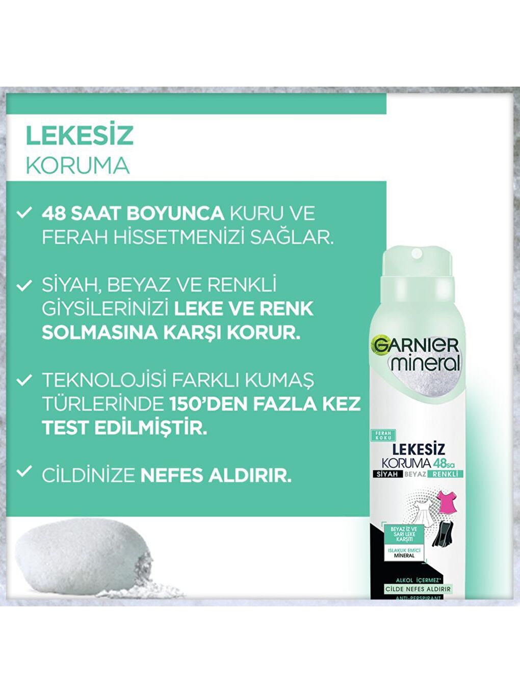 GARNIER Mineral Lekesiz Koruma Sprey Deodorant - 3