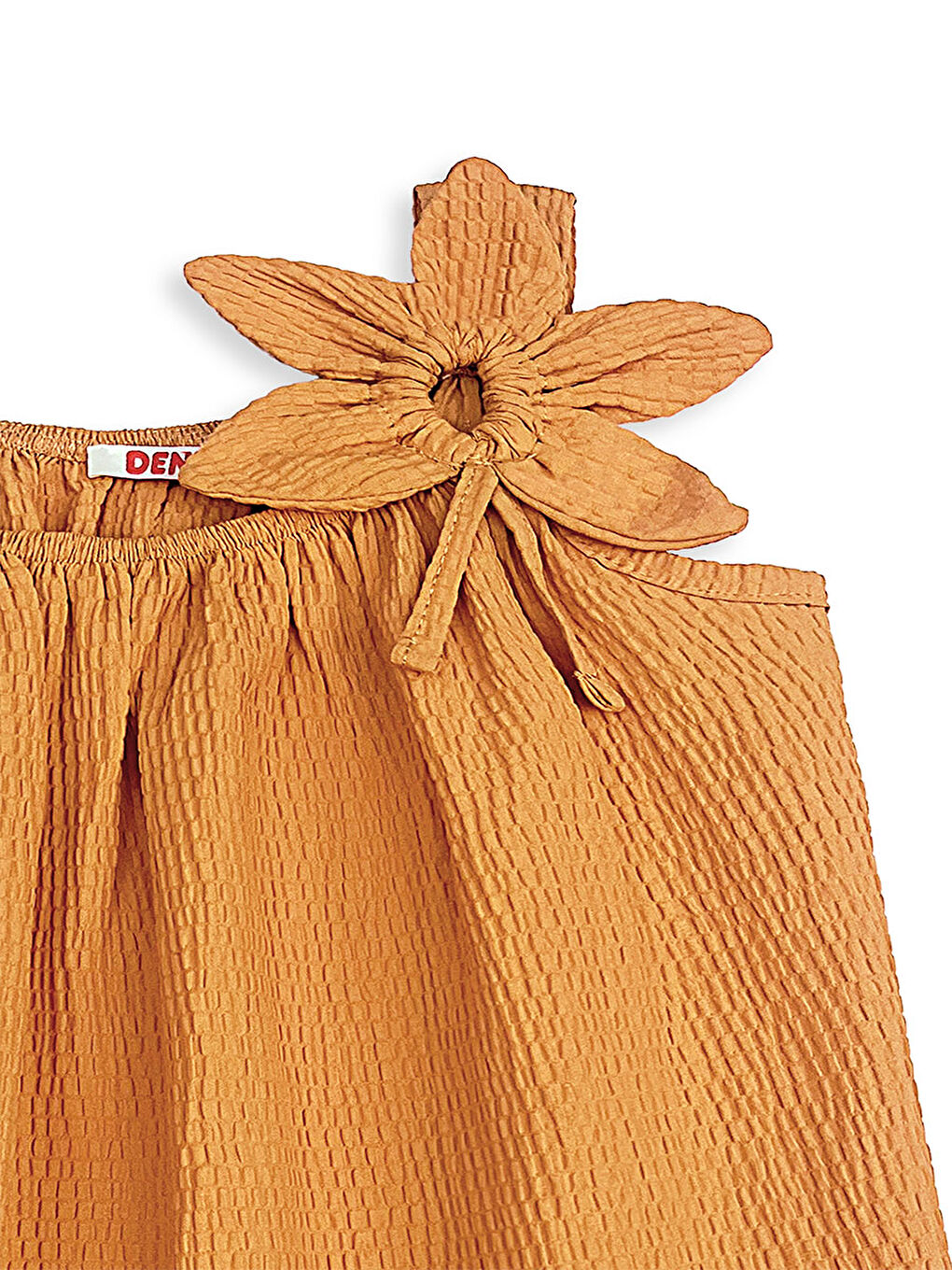 Çiçekli Kol Kız Çocuk Sarı Elbise-4