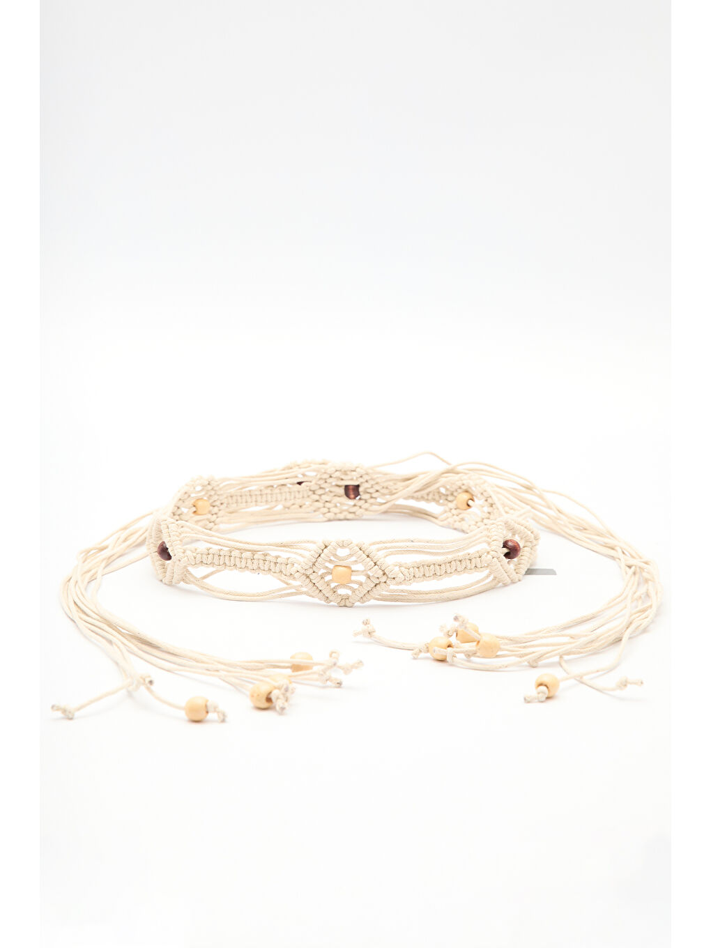 Bej Rustik Örgülü Kemer Natural-3