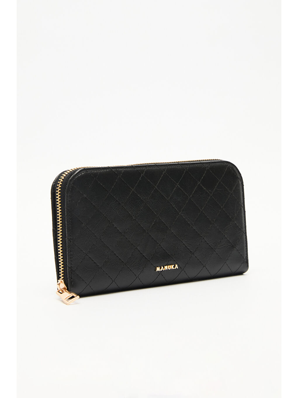 Kapitone Fermuarlı Geniş Cüzdan Siyah-6