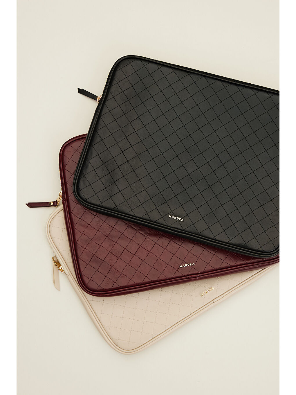 Kapitone Laptop Çantası Siyah-4