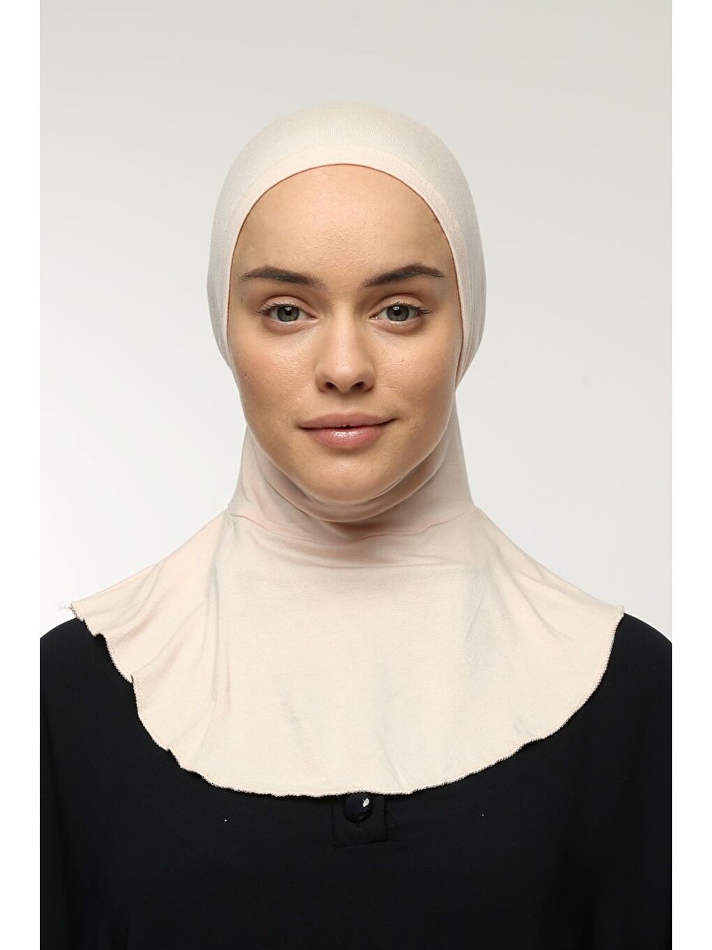 Altobeh Bej Kadın Tesettür Pratik Boyunluklu Hijab - Sporcu Bone