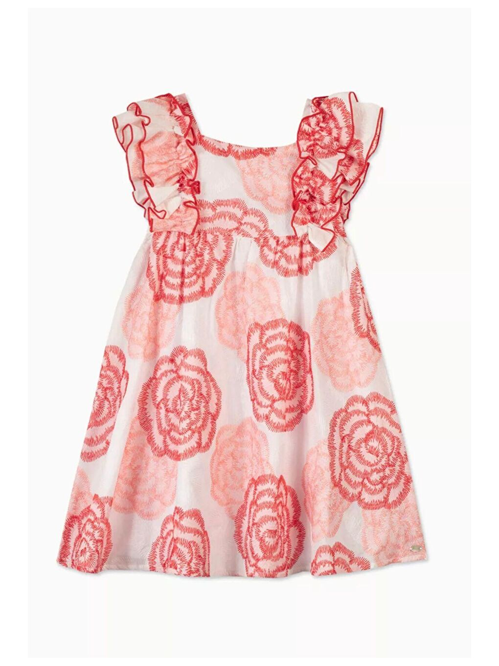 Karışık Kız Çocuk Çiçek Desenli Elbise