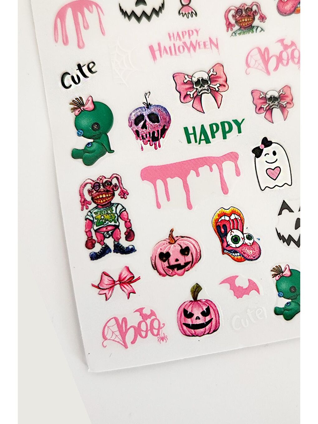 New Obsessions Pembe Halloween Cadılar Bayramı Tırnak Sticker Nail Art Süsü - 3