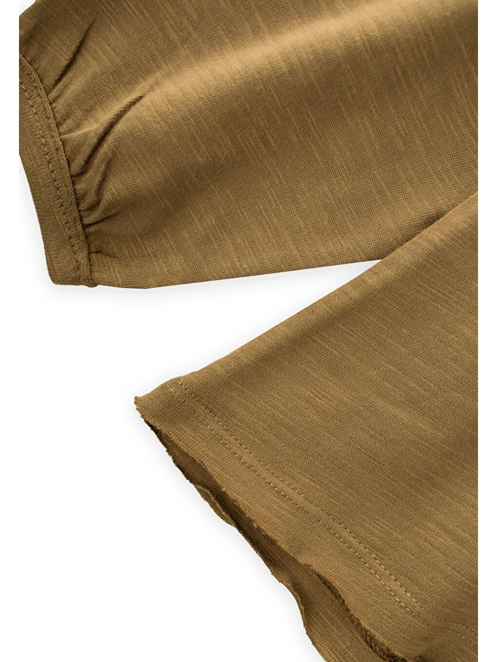 Yeşil Fırçalı Rustik Uzun Kollu T-Shırt 1-7 Yaş Olive-3