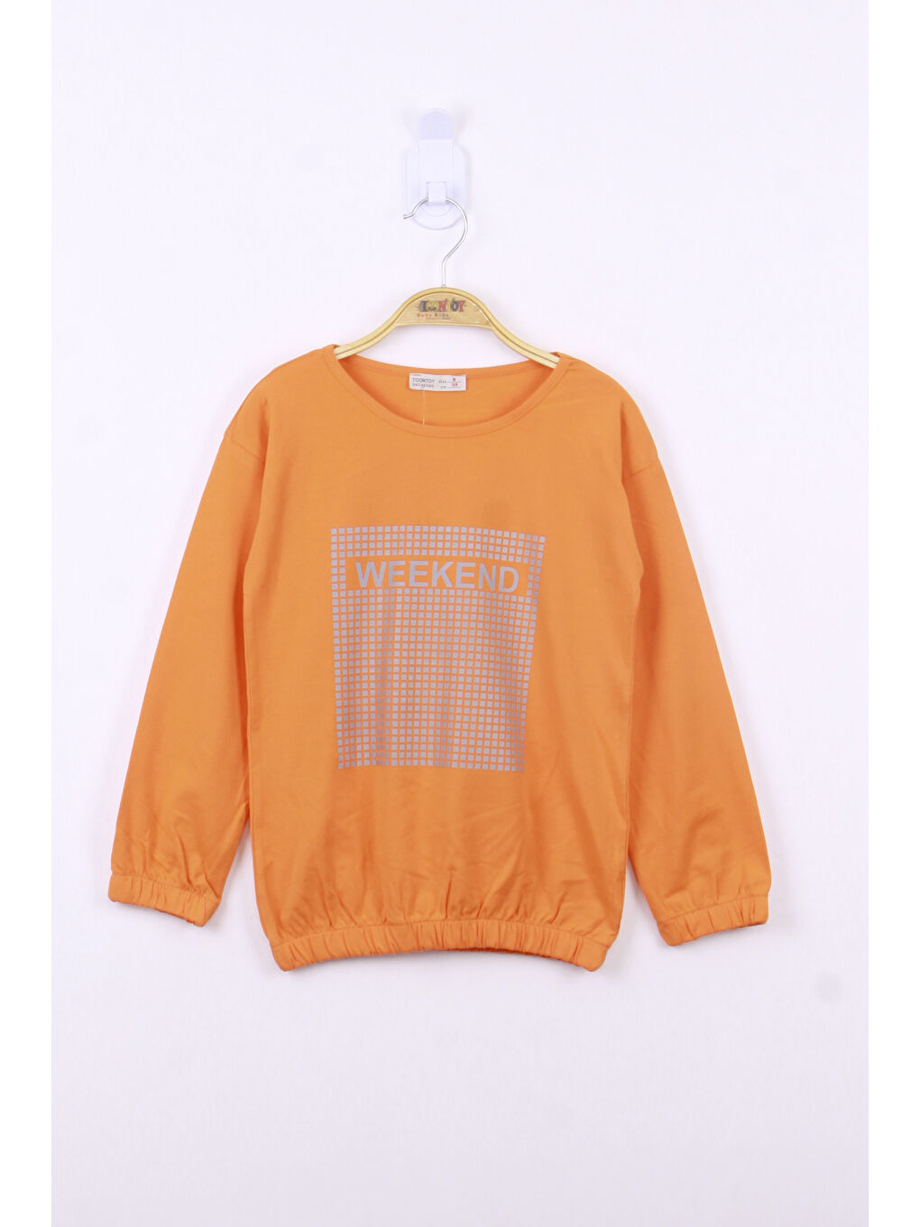 Turuncu Kız Çocuk Weekend Baskılı Tişört