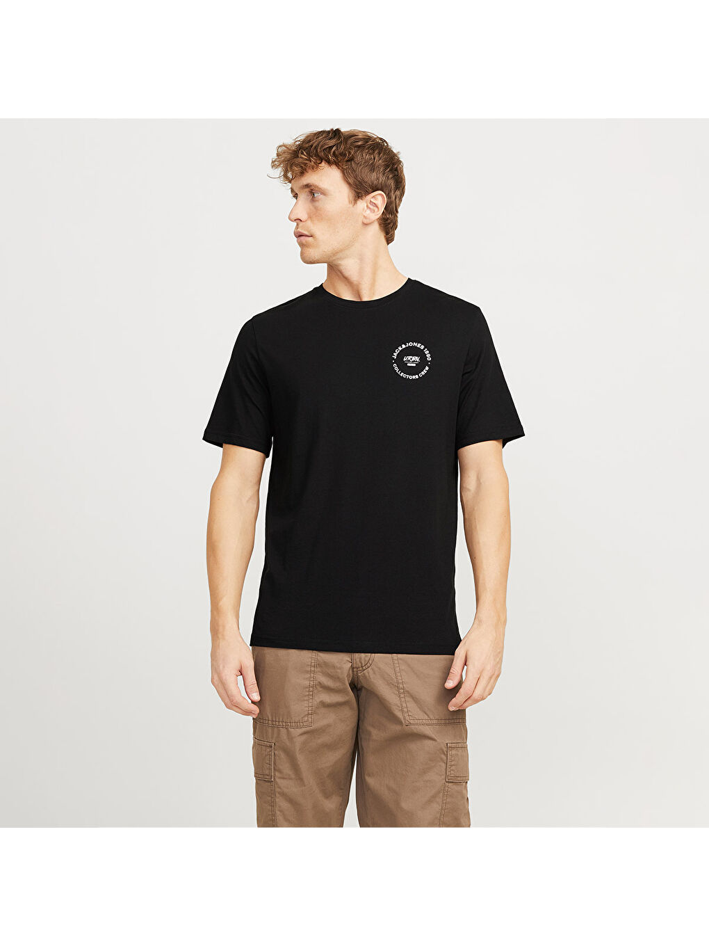 Simon Crew Neck Erkek Siyah Yuvarlak Yaka Spor Tişört