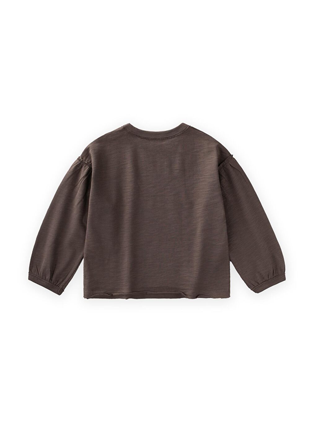 Bej Fırçalı Rustik Uzun Kollu T-Shırt 1-7 Yaş Vizon-1