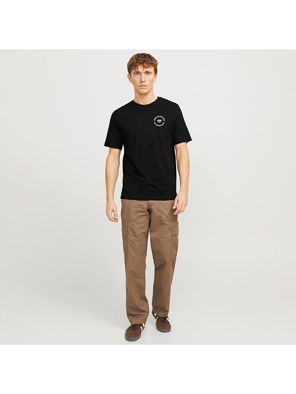 Simon Crew Neck Erkek Siyah Yuvarlak Yaka Spor Tişört-1