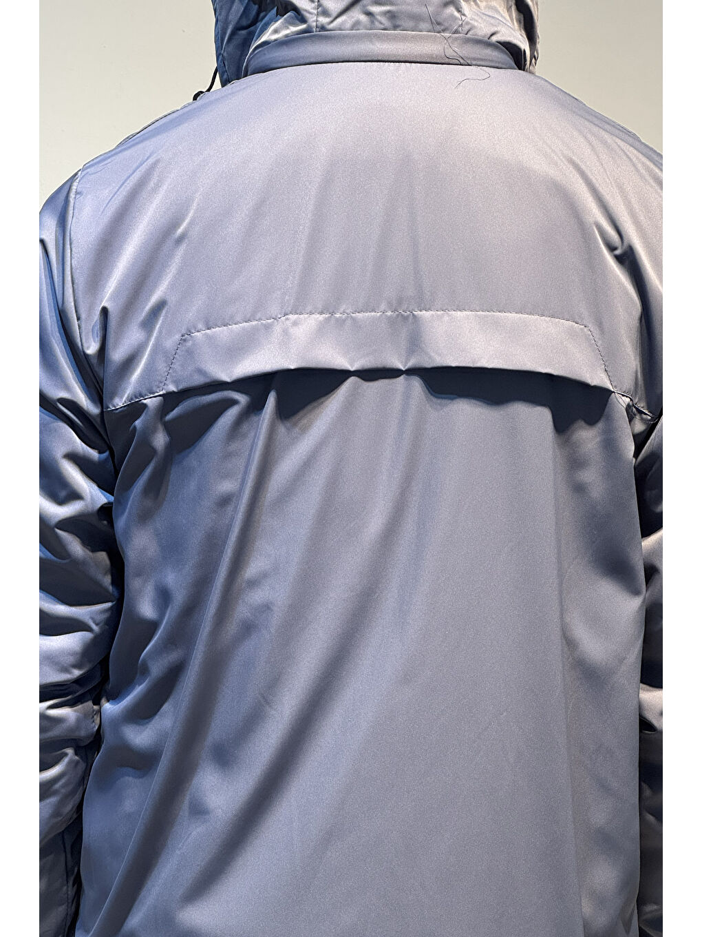 Gri Erkek Kapüşonlu Cep Detaylı İçi Polar Kışlık Mont 2571 Füme-4