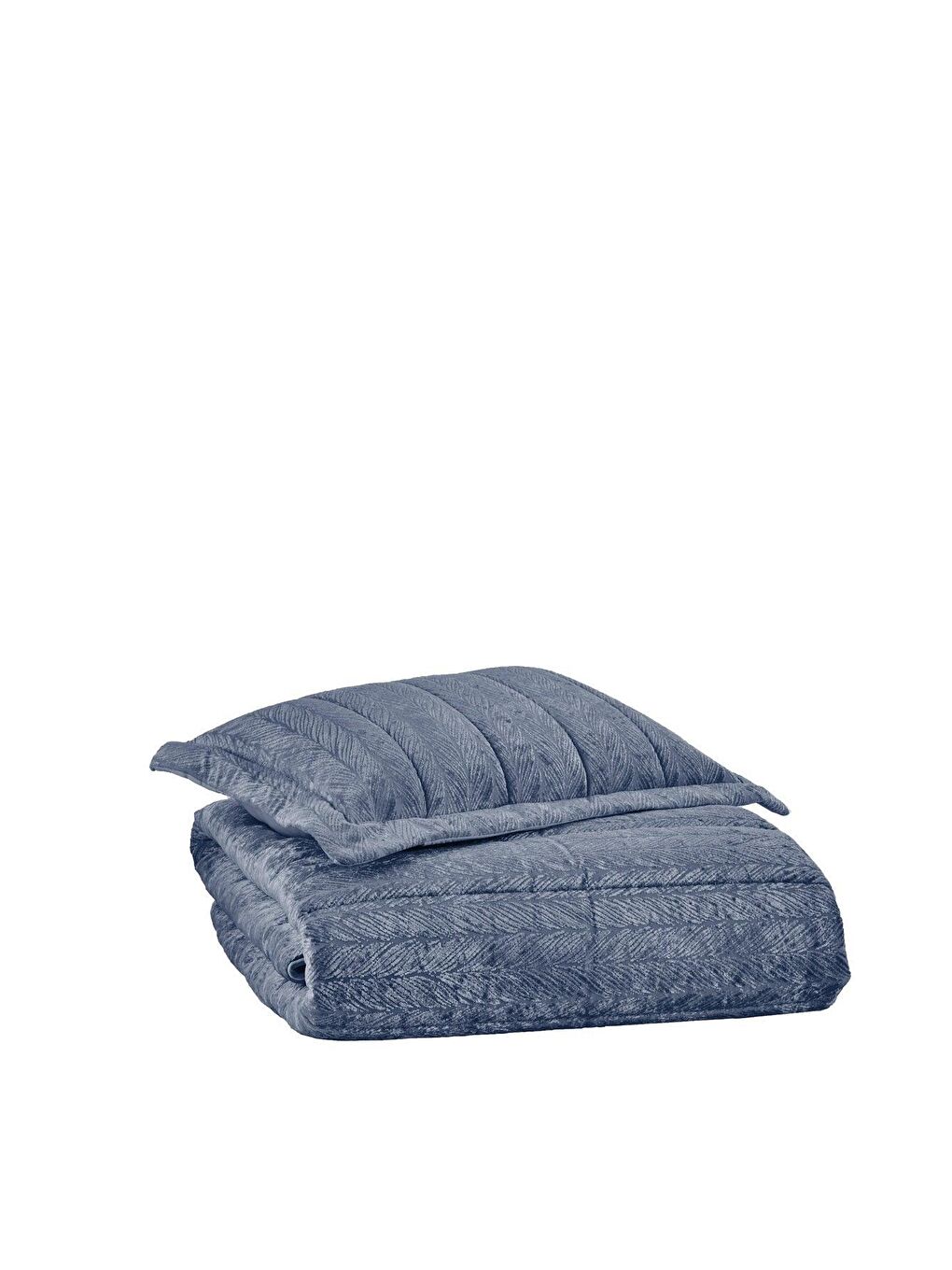 Elart Mavi Velvet Kadife Comfort Set Modern Uyku Seti Tek Kişilik Mavi 2 Parça - 2