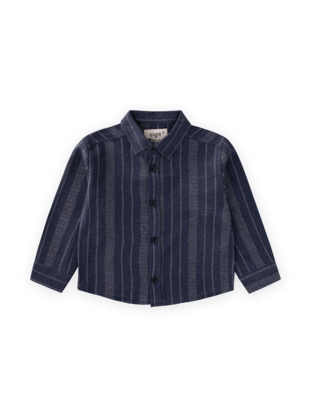 Çizgili Mevsimlik Oduncu Gömlek 2-10 Yaş Lacivert
