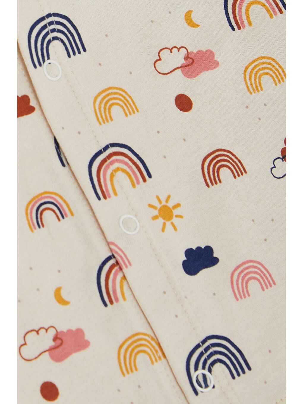 Kız Bebek Pijama Takımı Renkli  Desenli Bej  (4 Ay-1 Yaş)-5