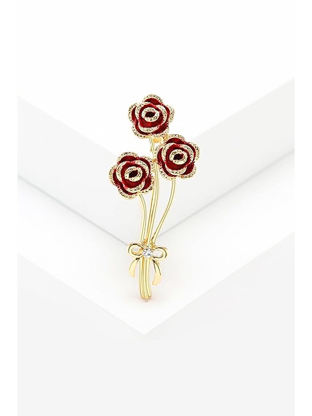 Sarı Gül Buketi Broş Yaka İğnesi-1