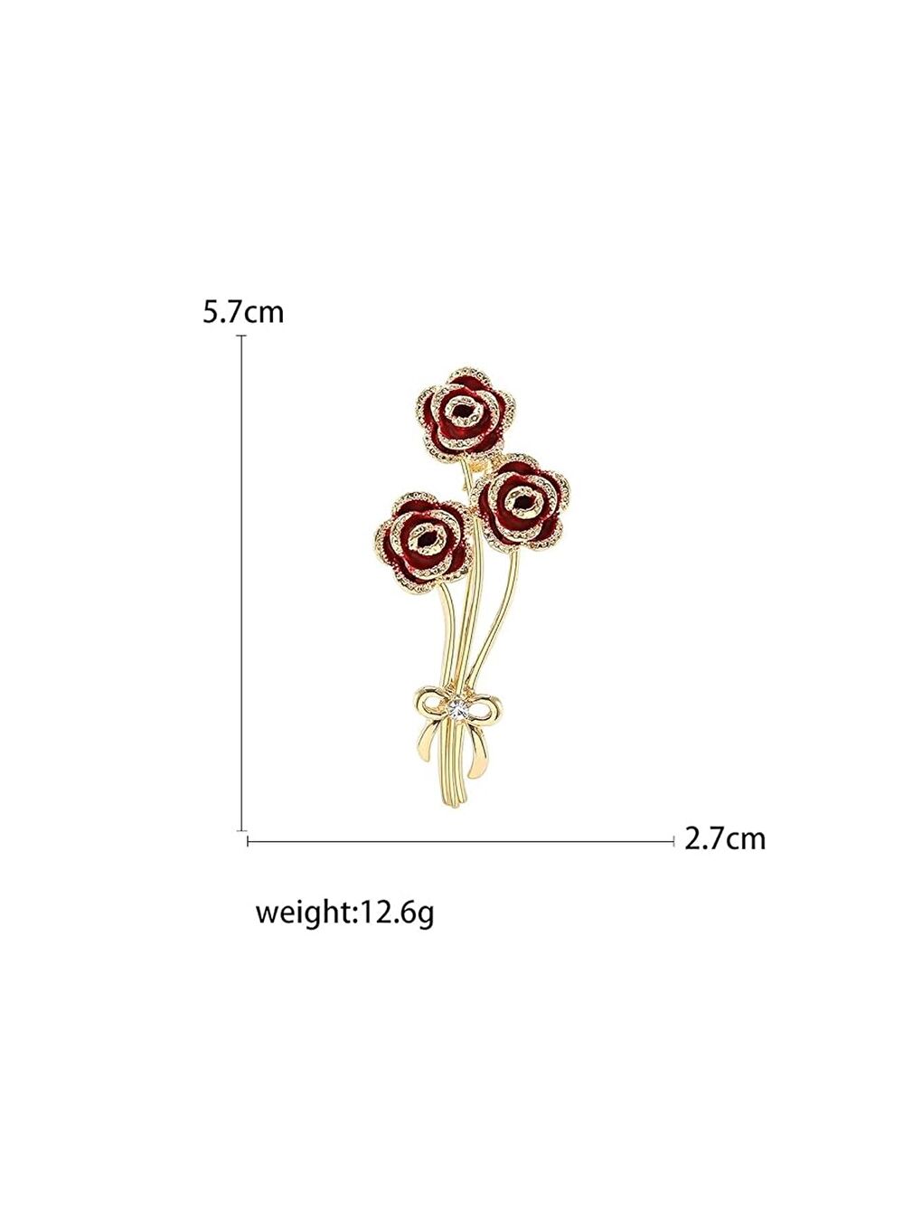 Sarı Gül Buketi Broş Yaka İğnesi-5