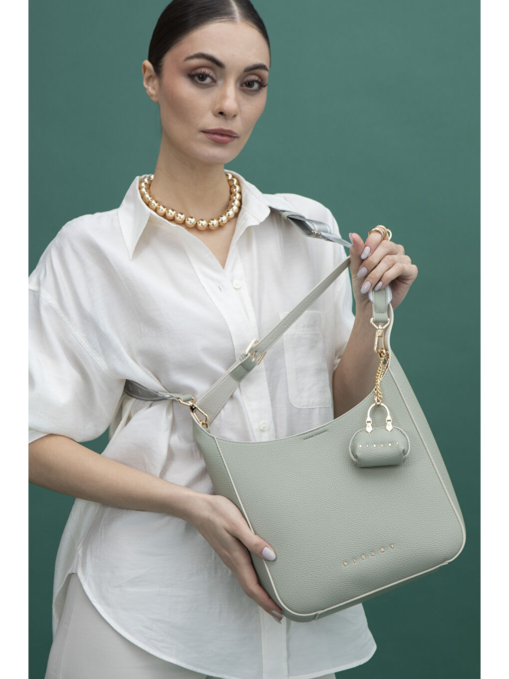 Sisley Yeşil Kadin Kol Çantasi Yeşi̇l SLY164 - 1