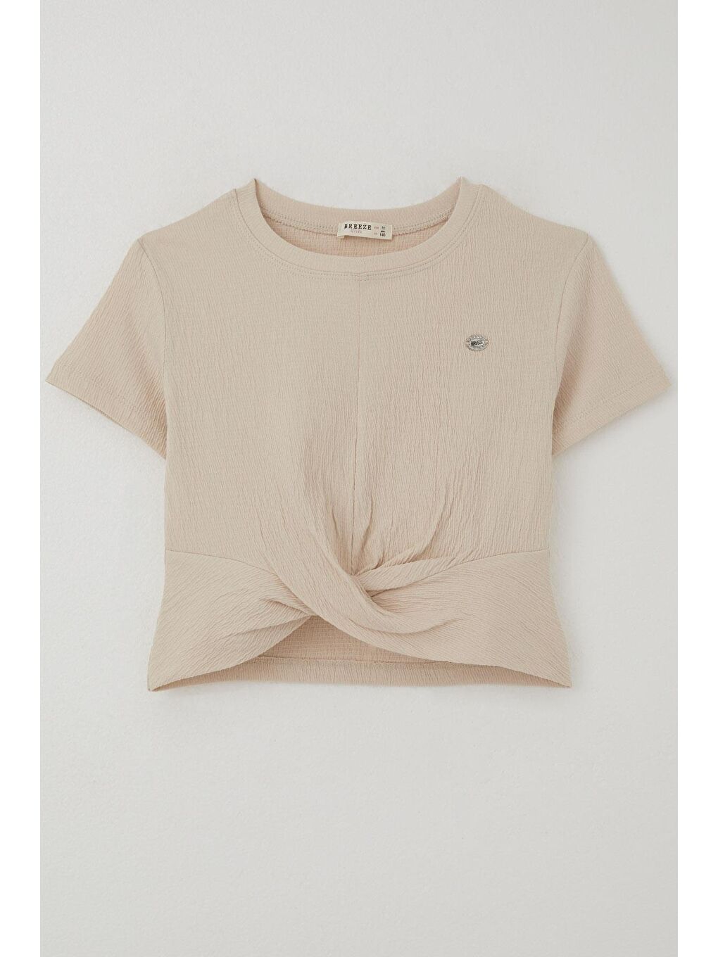 Kız Çocuk Tişört Armalı Bej (9-16 Yaş)