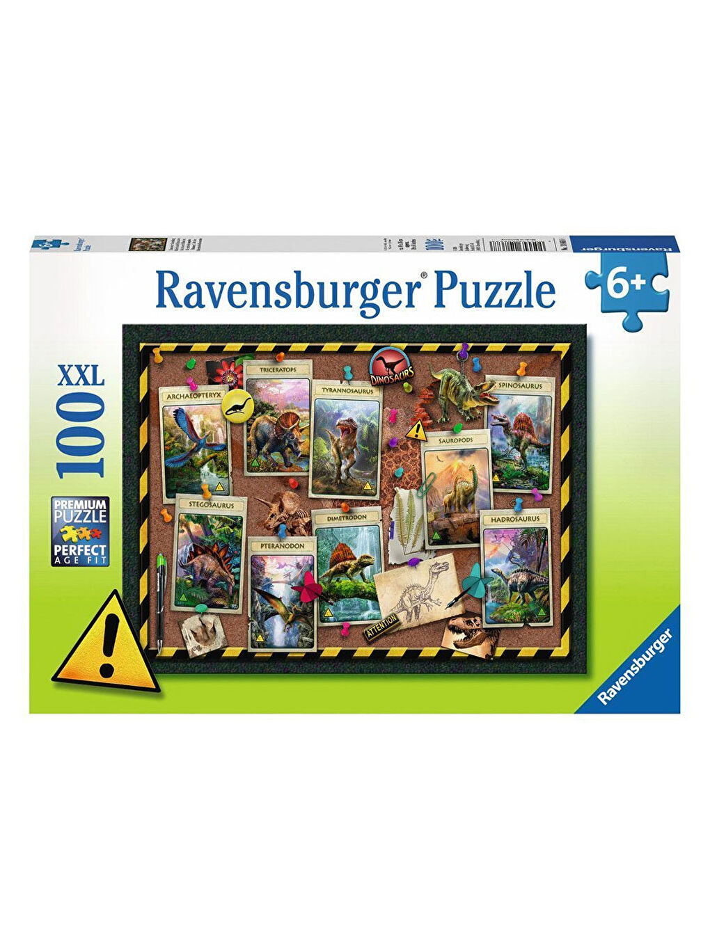 Ravensburger Renksiz Puzzle 100 Parça Dinosaurs 108680