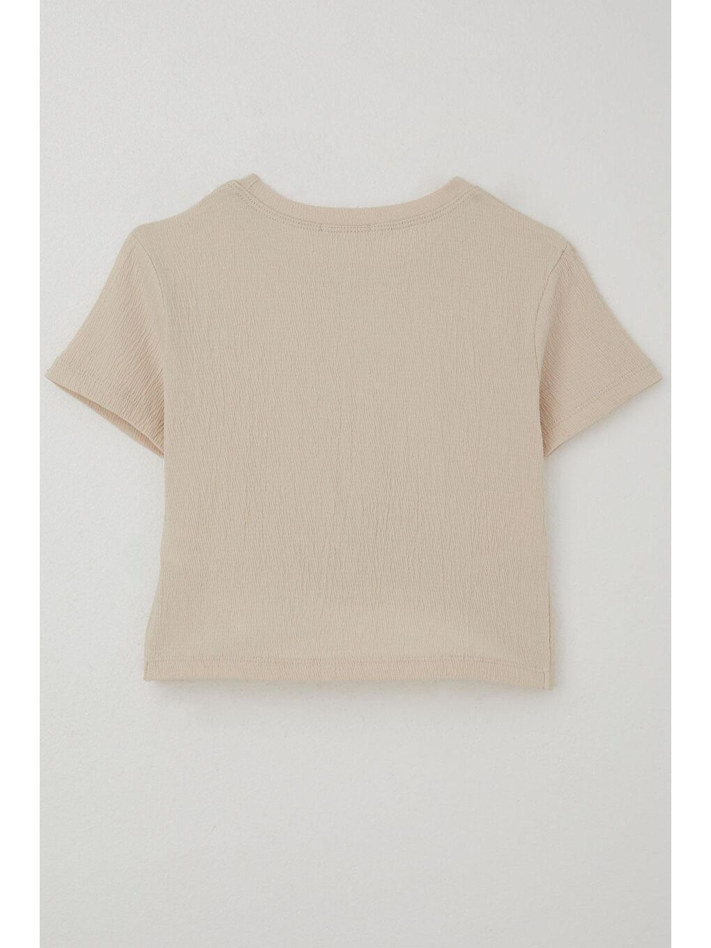 Kız Çocuk Tişört Armalı Bej (9-16 Yaş)-1