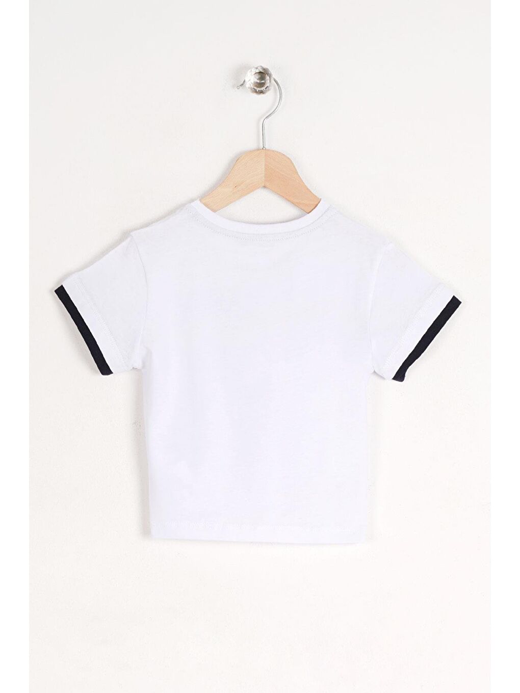 Bisiklet Yaka Kısa Kol Dreams Baskılı Kısa Kol Beyaz Renk Erkek Çocuk Tshirt-3