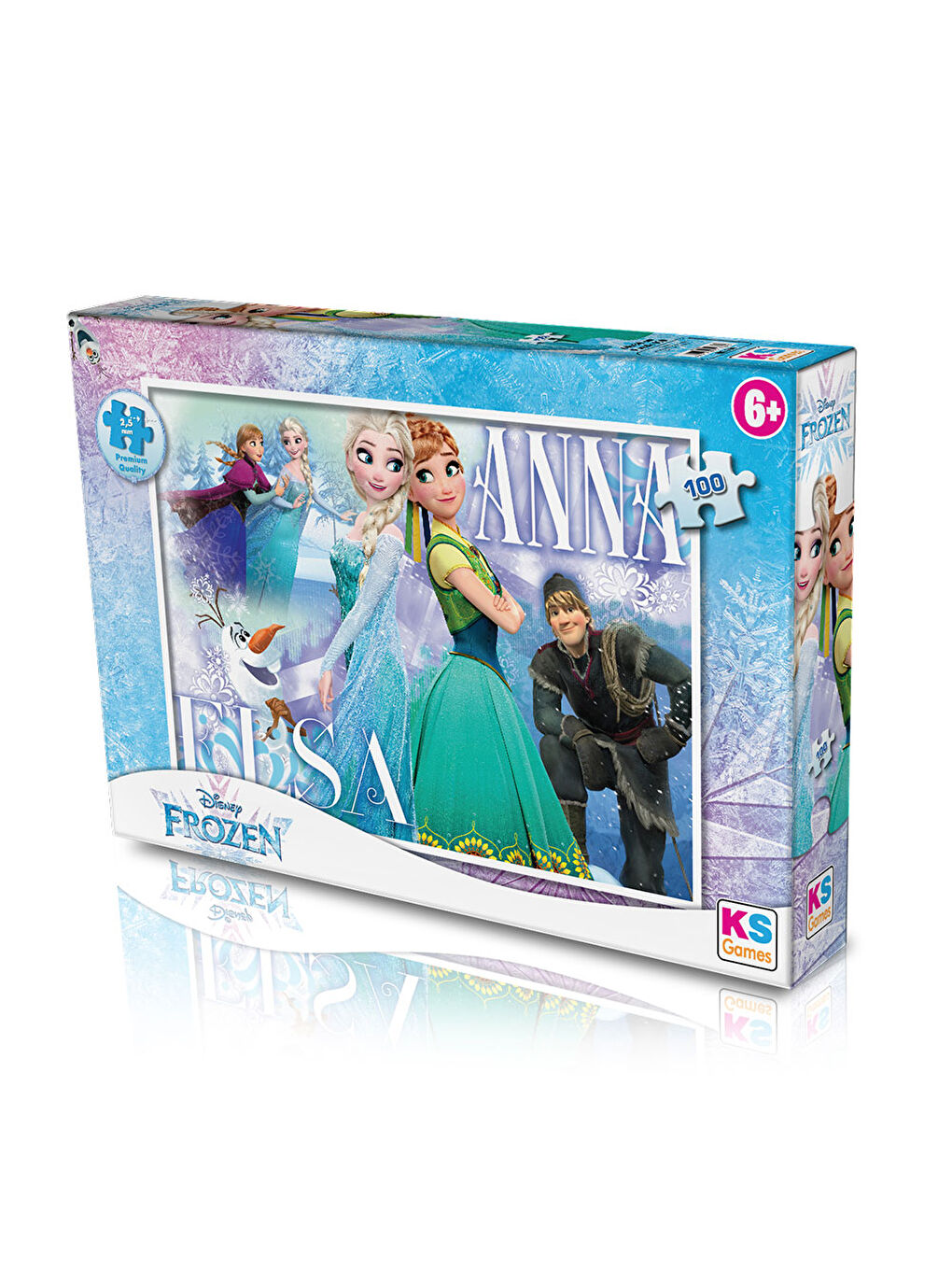 KS GAMES Renksiz Frozen Puzzle 100 Parça Frz714