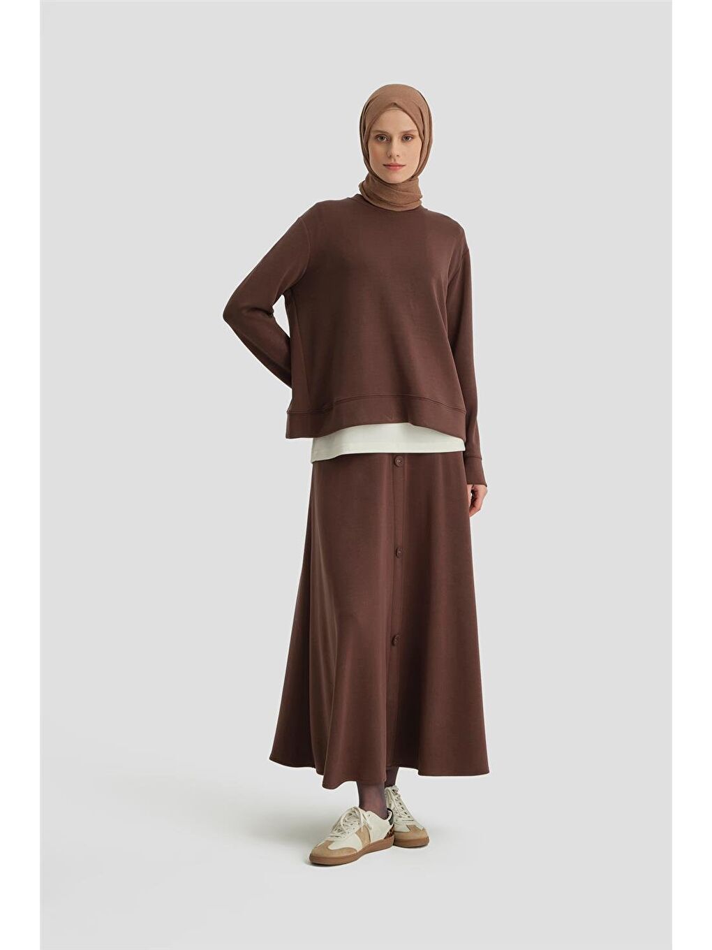 Kahverengi Etekli Takım 24Kd4227 Acı Kahve