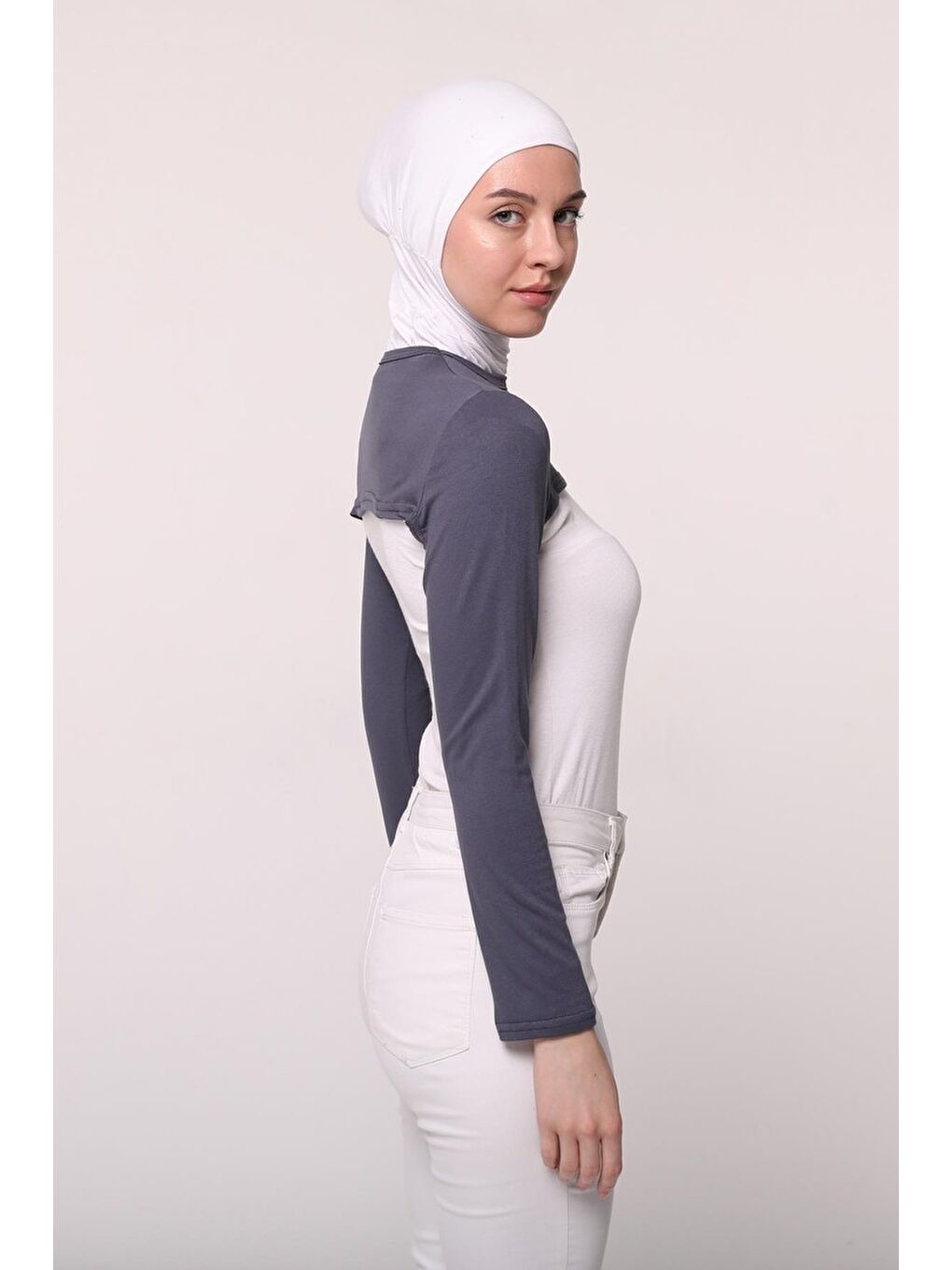 Gri Sıfır Yakalı Boyunluklu Kolluk-2