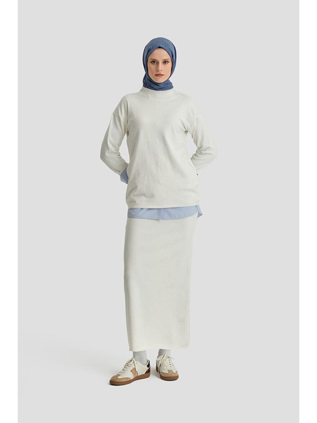 Bej Basic Triko Takım 24Kd4222 Ekru