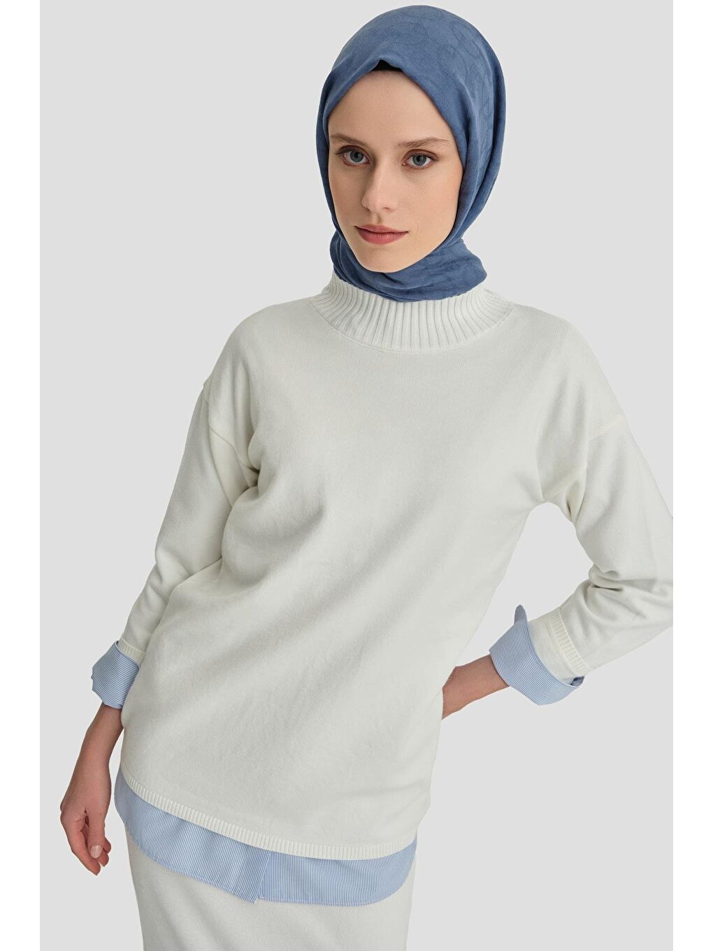 Bej Basic Triko Takım 24Kd4222 Ekru-2